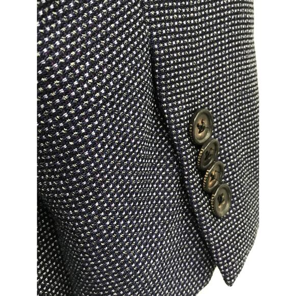 Ted Baker Endurance Jarrett Navy Blue Tweed Wool Blazer Sports Jacket Size 38R - Picture 5 of 12